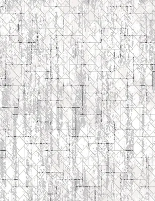 Produktbild von Teppich Kurz Flor Quadratischen Mustern Design Grau Wohnzimmer Flur