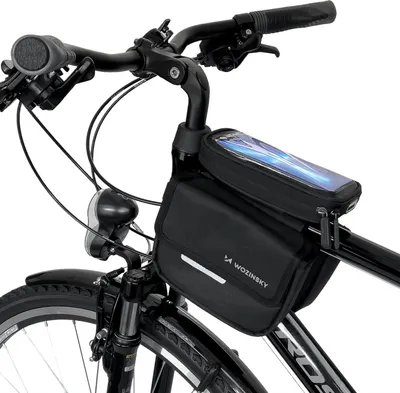 Produktbild von Wozinsky Rahmen Fahrradtasche Fahrradtasche wasserdicht Handytasche 1.5l schwarz (WBB26BK)