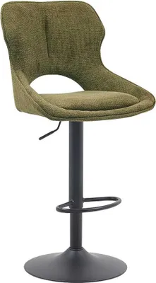 Obrázok produktu pre Barová stolička Morris - 51x53x100-121cm - nastaviteľná - zelená látka