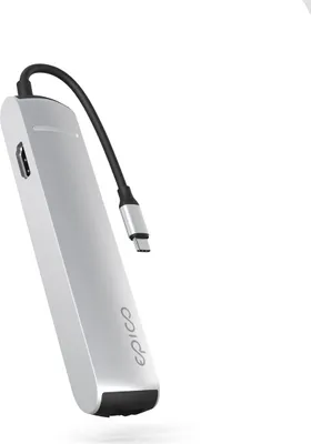 Obrázek produktu pro Epico 6v1 Slim Hub 8K s portem USB-C - stříbrný