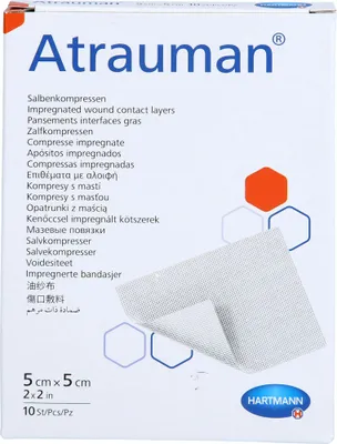 Produktbild von Atrauman 5 x 5 cm Salbenkompressen, 10 St. Kompressen