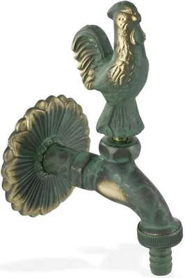 Produktbild von Messing-Nostalgie-Auslaufventil mit Hahngriff 13 mm (1/2")