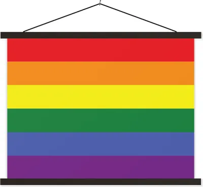 Produktbild von MuchoWow® Textilposter Stolz - Regenbogen - Liebe 60x45 cm mit schwarzem Rahmen - Poster Schlafzimmer
