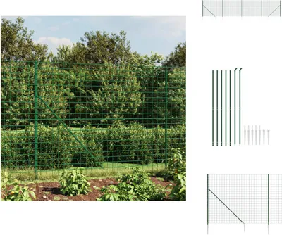 Obrázok produktu pre vidaXL Plotové pletivo so zemnými zásuvkami zelené 2,2x10 m - Plotové panely