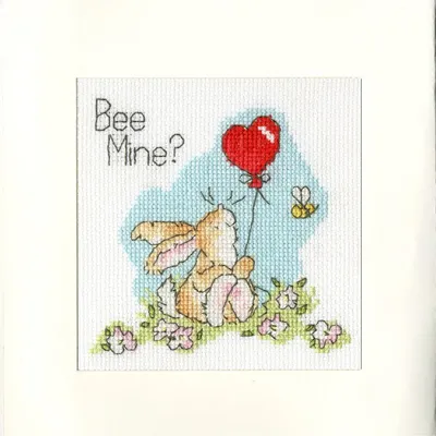 Productafbeelding van Bothy Threads borduurpakket "Bee Mine?", 10x10 cm, XGC18