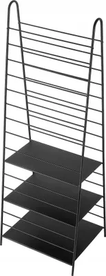 Image de KADAX Échelle pour treillis, treillis noir, étagère pour fleurs en acier peint par poudrage