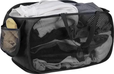Produktbild von Faltbare Wäschekorb - platzsparend - 1 Stück - schwarz - Polyester