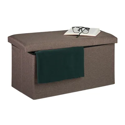 Zdjęcie produktu dla relaxdays Kufer 10031616_709 ciemnoszare drewno 76,5 cm