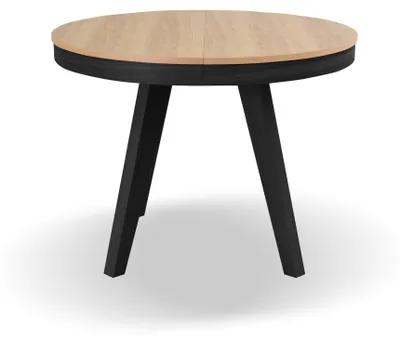 Produktbild von Masseno Ausziehbar Esstisch PICCOLO 100 - 200 cm x 100 cm Rund Tisch für Wohnzimmer, Küche, Eichefarben