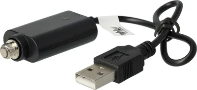 Produktbild von vhbw USB Ladegerät kompatibel mit KangerTech E-Smart E-Zigarette, E-Shisha & vielen anderen Vape-Geräten mit Schraubverschluss - 25cm Ladekabel