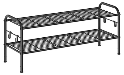Produktbild von Schuhregal aus Stahl – platzsparend – tintenschwarz – 28 x 85 x 35 cm