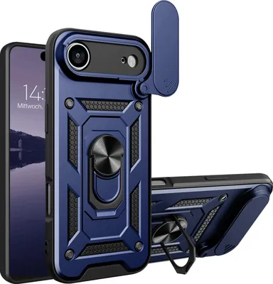 Produktbild von Armor Handyhülle für Apple iPhone 17 Air Kameraschutz Handy Panzer Case Cover Schutzhülle Outdoor Farbe: Blau