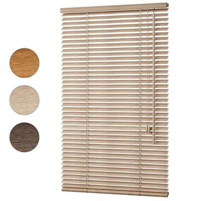 Produktbild von Holzjalousie Ohne Bohren 160 cm x 160 cm 35mm Lamellen Eichenoptik
