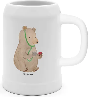 Produktbild von Mr. & Mrs. Panda Seidel Bär Arzt - Weiß - Geschenk, Doktor, Teddy, Bierbecher, Ärztin, Bier, Steinkrug, Professor, Humpen, Krug, Doktorin
