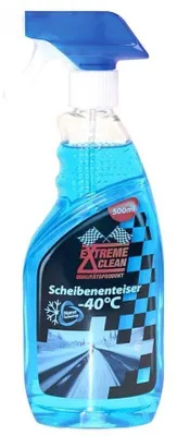 A spray bottle of windshield de-icer.