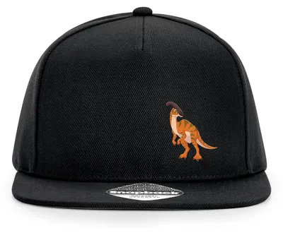 Produktbild von Huuraa Cappy Mütze Parasaurolophus Dinosaurier Black Polyester Snapback Kappe Geschenkidee