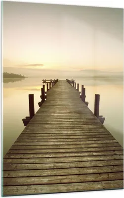 Produktbild von Bilder auf glas - Einteilig - Brücke See - 50x70cm - Glasbilder - Wandbilder - Bilder - Kunstdruck - zum Aufhängen bereit - Wanddekoration aus Glas - Glas Bilder - Wandbild auf Glas - GPA50x70-3625