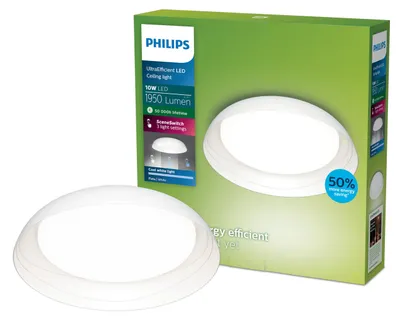 Obrázek produktu pro Philips Stropní svítidlo, 10 W, LED, IP20, Bílá