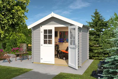 Produktbild von Gartenhaus weka 209 Gr. 1,5 286,3 x 230 cm lichtgrau
