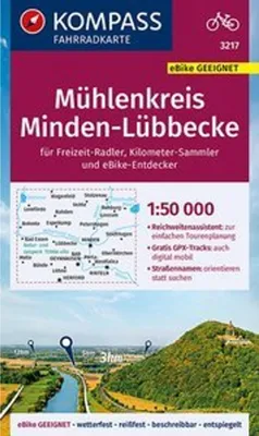 Produktbild von KOMPASS Fahrradkarte 3217 Mühlenkreis Minden-Lübbecke 1:50.000