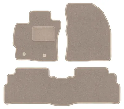 Produktbild von Velours-Fußmatten für Toyota Verso FL 2013-2019 (Minivan) – 3-tlg, Beige, passgenau – Wielganizator LUX