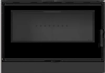 Produktbild von Kaminofen aus Stahl KRATKI KARI 95 Ø 180 14 kW schwarz Verkleidung mit Türfeder