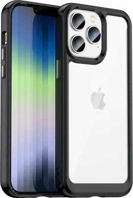 Immagine prodotto di Custodia per iPhone 13 Pro trasparente, protettiva in silicone TPU antiurto nero