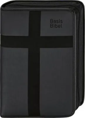Obrázok produktu pre BasisBibel. Pohodlné. Obal z umelej kože so zipsom. Čierny