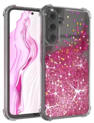 Produktbild von EAZY CASE - Glitzer Hülle kompatibel mit  Samsung Galaxy A54 Glitzer Schutzhülle, Soft Case, Backcover Transparent mit Motiv