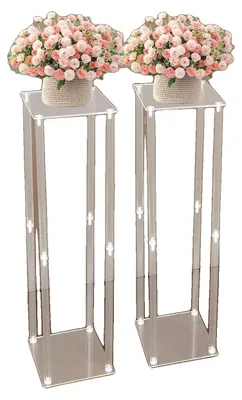 Image de Porte-fleurs, design moderne, structure en acrylique résistante, transparent