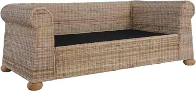 Produktbild von vidaXL 2-Sitzer-Sofa mit Kissen Natur Rattan