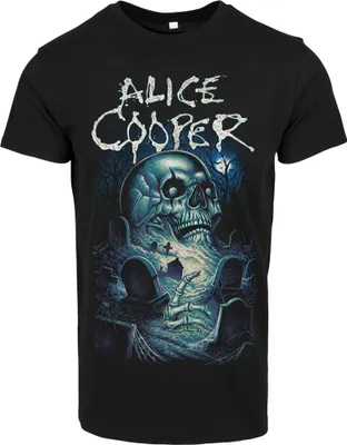 Image de Tee-shirt Alice Cooper Graveyard Blue Tee noir - XS