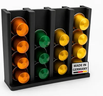 Productafbeelding van Capsulehouder voor 32 Nespresso-capsules - Zwarte capsulestandaard, ruimtebesparend