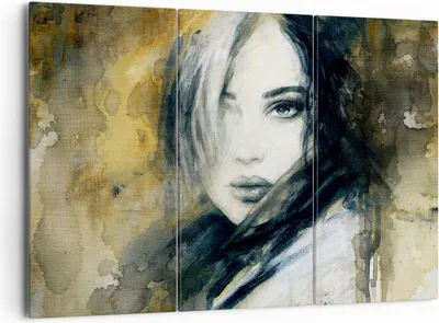 Produktbild von Bild auf Leinwand - Leinwandbild - Frau Gesicht Lippen - 165x110cm - Wand Bild - Wanddeko - Leinwanddruck - Bilder - Kunstdruck - Wanddekoration - Leinwand bilder - Wandkunst - CE165x110-4053