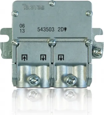 Produktbild von TELEVES Easy-F -Verteiler 2-fach 5-2400 MHz VD:5dB DC A->E EFV2N