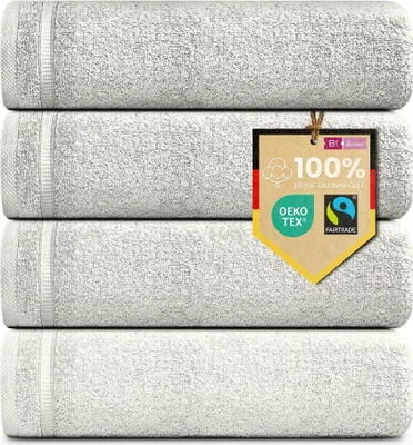Produktbild von 4er Set Gästehandtücher Plain creme 30x50 : 30x50 : Creme