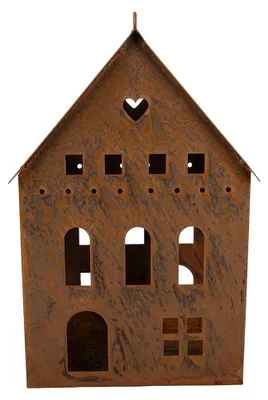 Produktbild von Clayre & Eef Dekorationsfigur Haus 20x12x29 cm Braun Metall