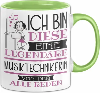 Produktbild von Musiktechnikerin Tasse Geschenk Ich Bin Diese Eine Legendäre Musiktechnikerin Von Der Alle Reden Geschenkidee Geburtstag Weihnachten (Grün)