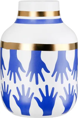 Produktbild von Gilde Vase, "Santorini", Händemotiv, Keramik, weiß, VE 2, H. 24 cm, D. 16 cm 59056 4063387590560