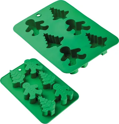 Produktbild von Weihnachts Silikon Backform / mit Tannenbaum und Lebkuchenmann