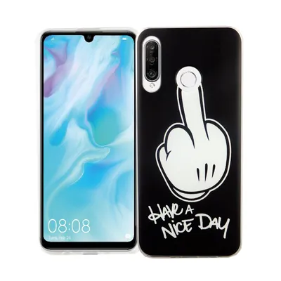 Productafbeelding van Huawei P30 Lite telefoonhoesje, beschermende case, bumper. Fijne dag!