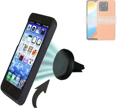 Produktbild von K-S-Trade Kompatibel mit Xiaomi Redmi 10 Power Auto Handy Halterung KFZ Halter Lüftungsgitterhalterung Air Vent mount Smartphone Halter