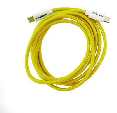 Produktbild von Celly USB-C-auf-USB-C-Kabel, 1,5 m, schnelles Aufladen, Gelb