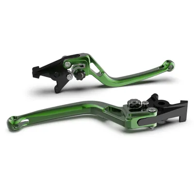 Produktbild von Kupplungshebel LSL BOW L31 mit ABE für Aprilia SL Shiver ABS GT Sportcity Cube, Ducati Hypermotard S Dorsoduro SMV Factory NA Mana 300 - 1130 ccm, Farbe Hebel:grün, Farbe Versteller:schwarz