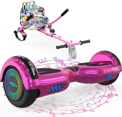 Produktbild von MEGA MOTION 6.5 Hoverboard mit sitz hoverkart GO-Kart für Kinder mit LED Leuchten & Bluetooth Musik Skateboard