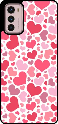 Produktbild von Smartphonica Handytasche geeignet für Motorola Moto G42 mit Herzen drucken - Herzen Design TPU Backcover Fall - Kinder Fall mit Herzen Design