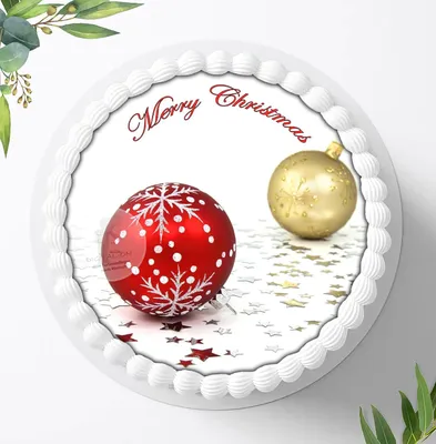 Produktbild von Für die Geburtstags Torte ein Tortenaufleger, Zuckerbild mit dem Motiv: Weihnachten, Essbares Foto für Torten, Fondant, Ø 20cm, 0001w