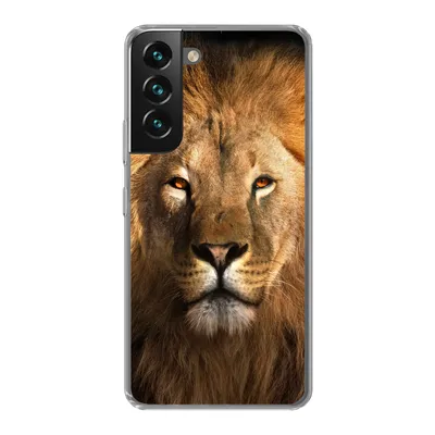 Produktbild von MuchoWow® Handyhülle Schutzhülle Hülle für Samsung Galaxy S22 Plus Löwe - Tiere - Schwarz - Hell - Braun - Porträt Silikon Softcase Handy Hülle - Schutzabdeckung