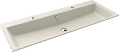 Produktbild von KALDEWEI Einbauwaschbecken Doppelwaschtisch PURO 120 x 46 cm warm grey 10 matt mit Beschichtung Emailliert 907106043668
