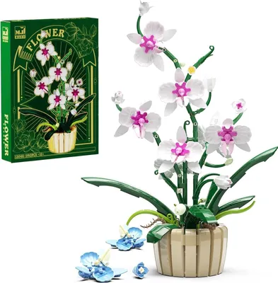 Produktbild von Ideas Orchidee Blumen Spielzeug Klemmbausteine Pflanzen Bausteine,Erhältlich in Zwei Farben für Erwachsene und Mädchen ab 8-16+ 1192PCS